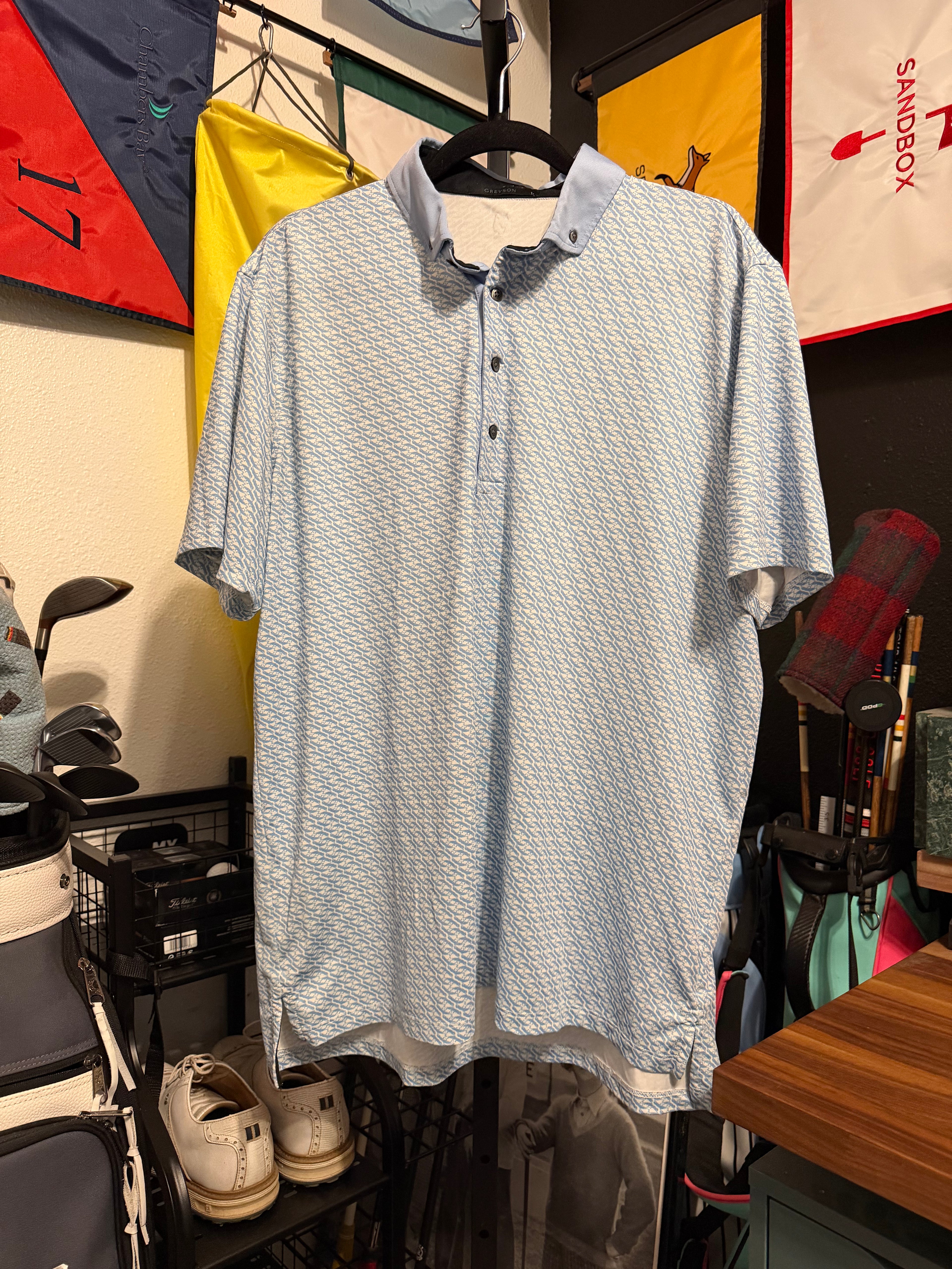 Greyson Sky Blue Polo - Large