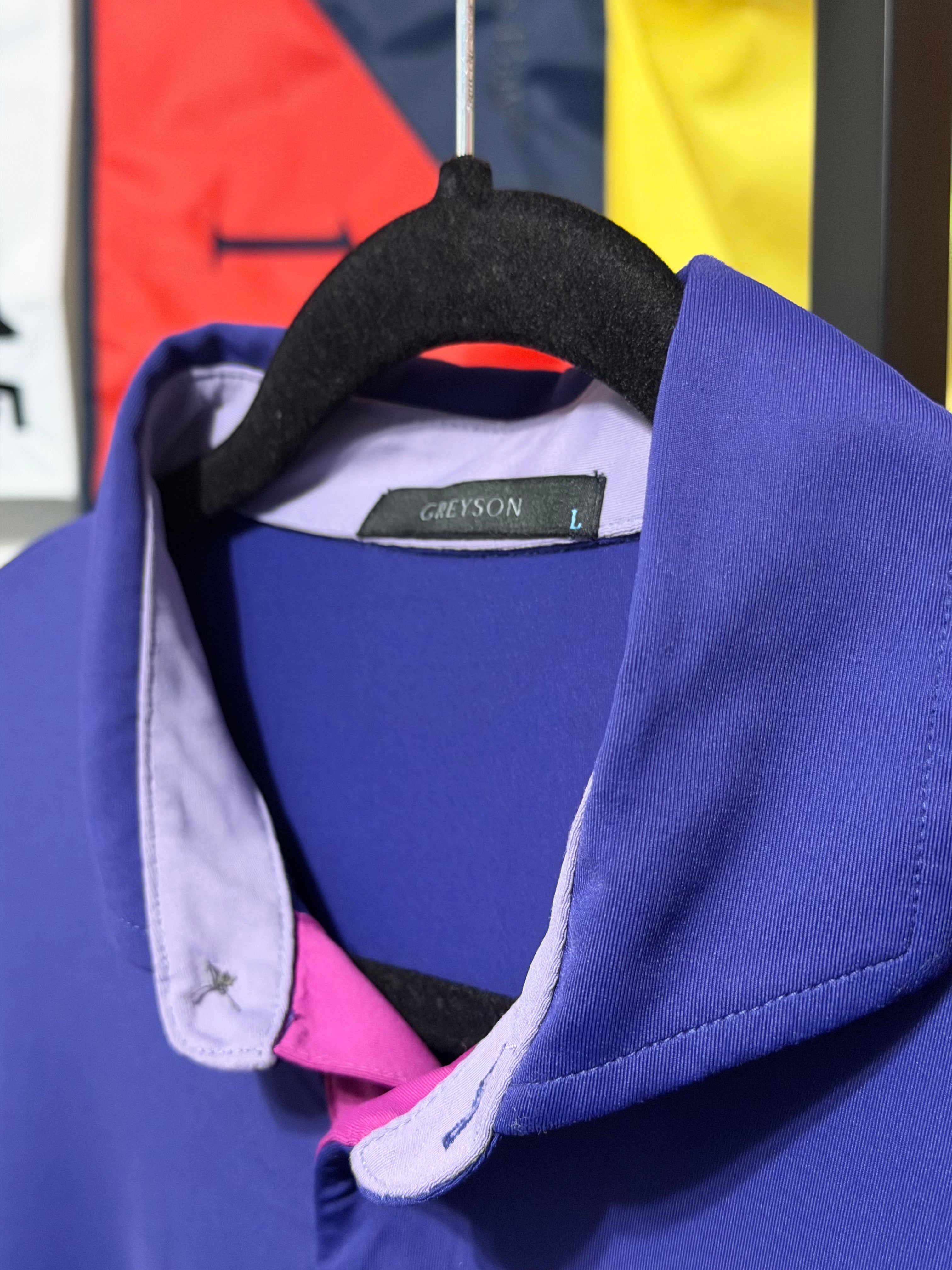 Greyson x Landmand Purple Polo - Large