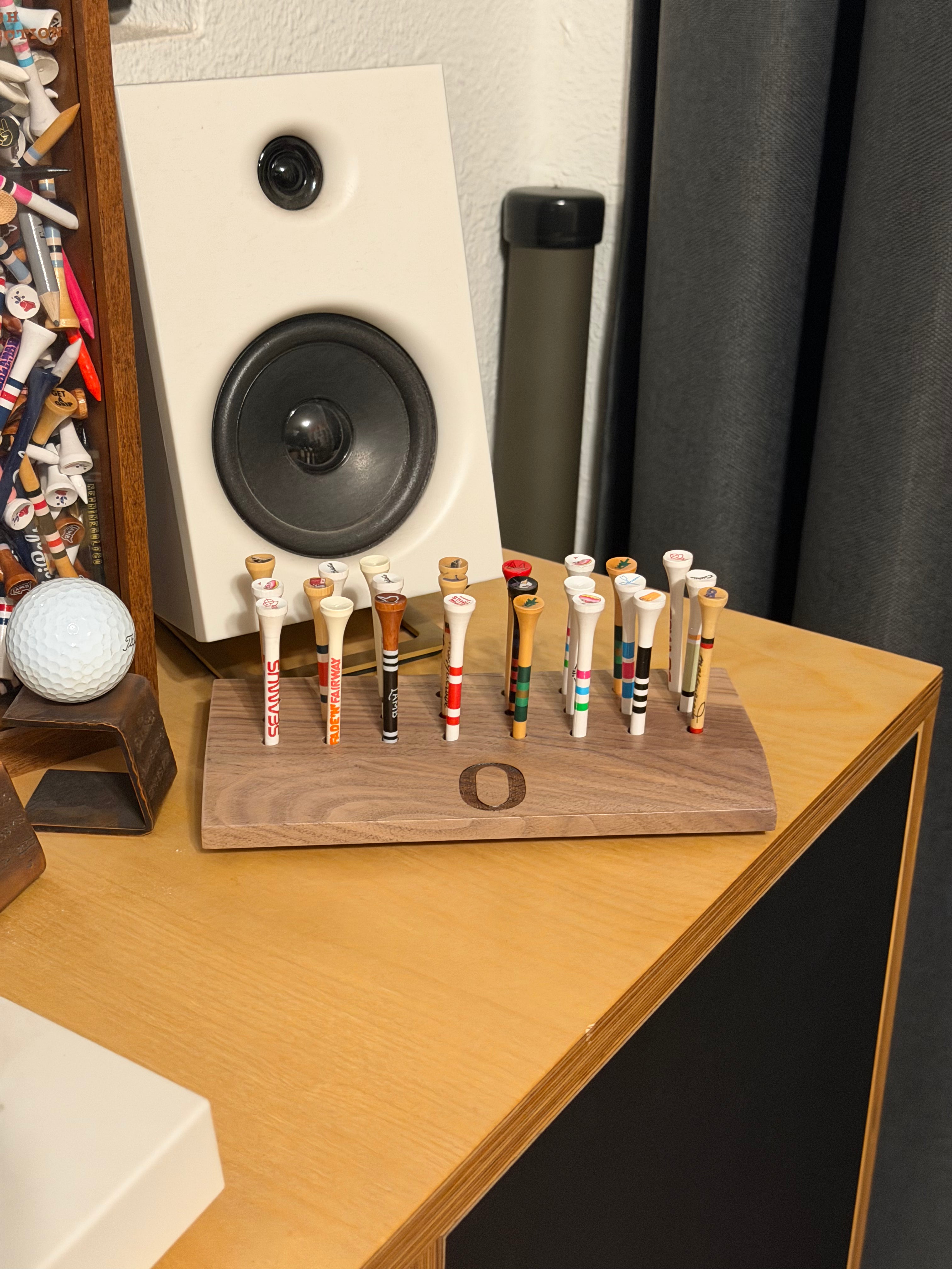 Customized Walnut Golf Tee Display