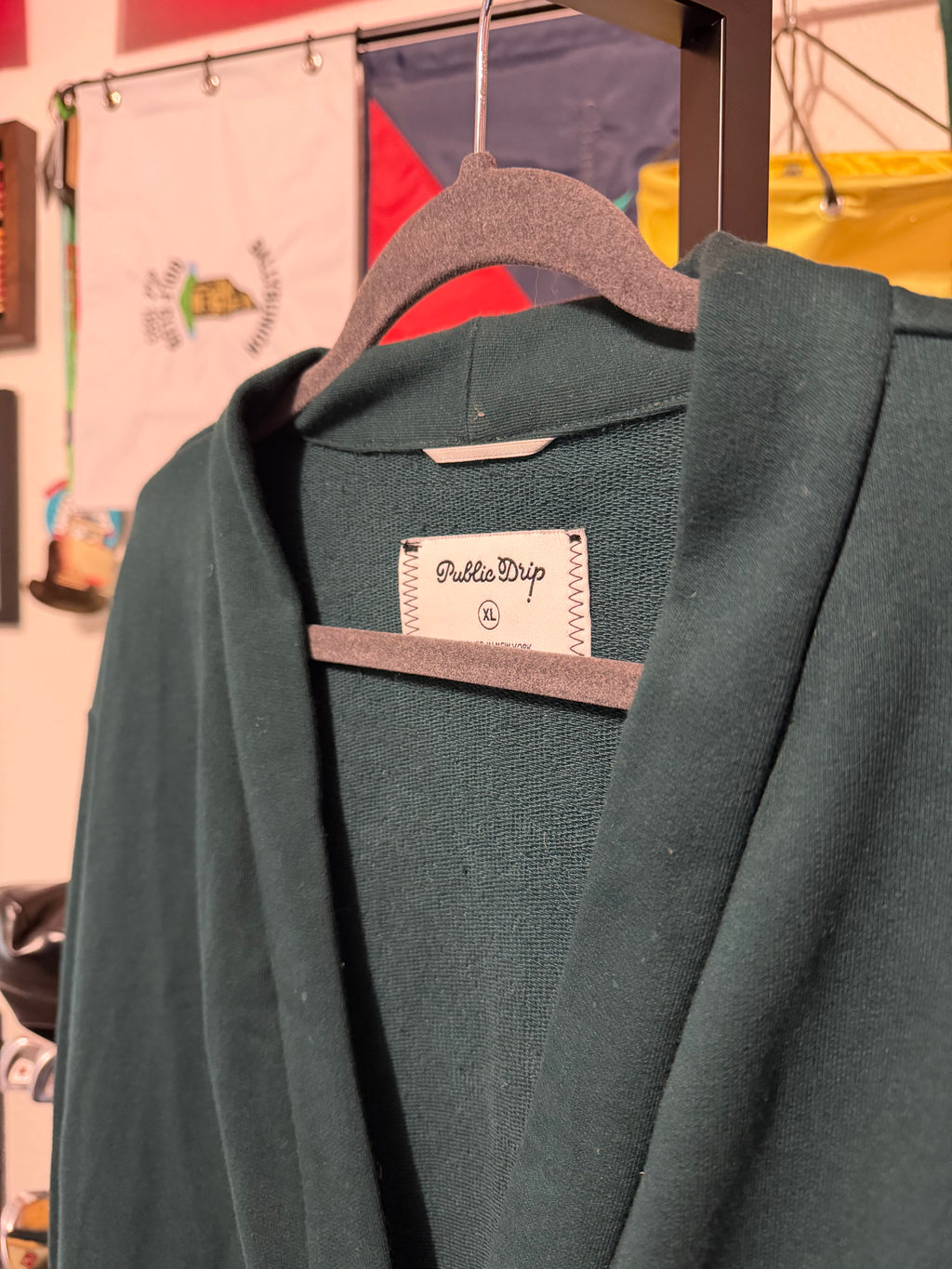 Public Drip Emerald Green Cardigan - XL