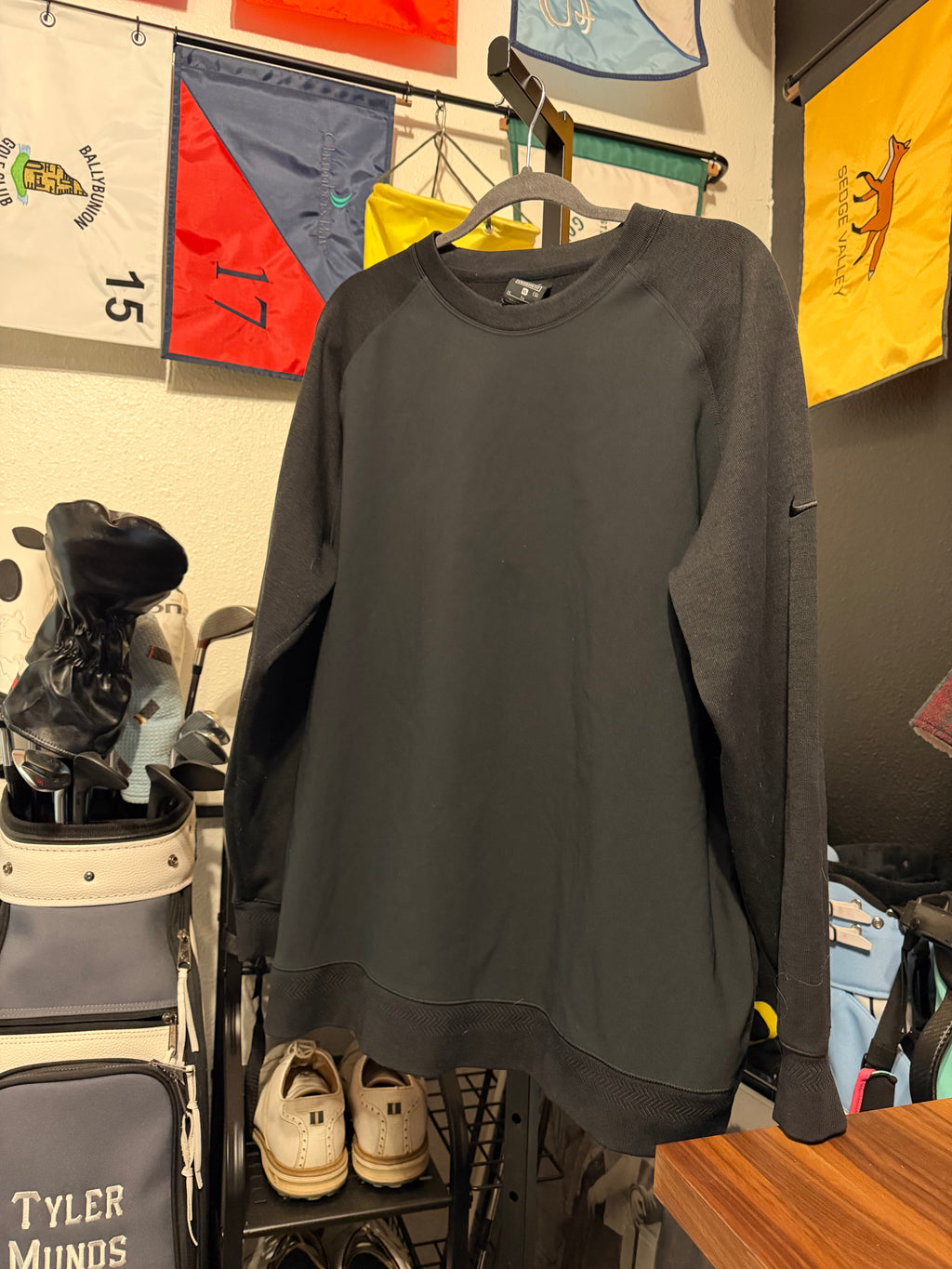 Nike Black Crew Neck Dri-Fit Sweater - XL