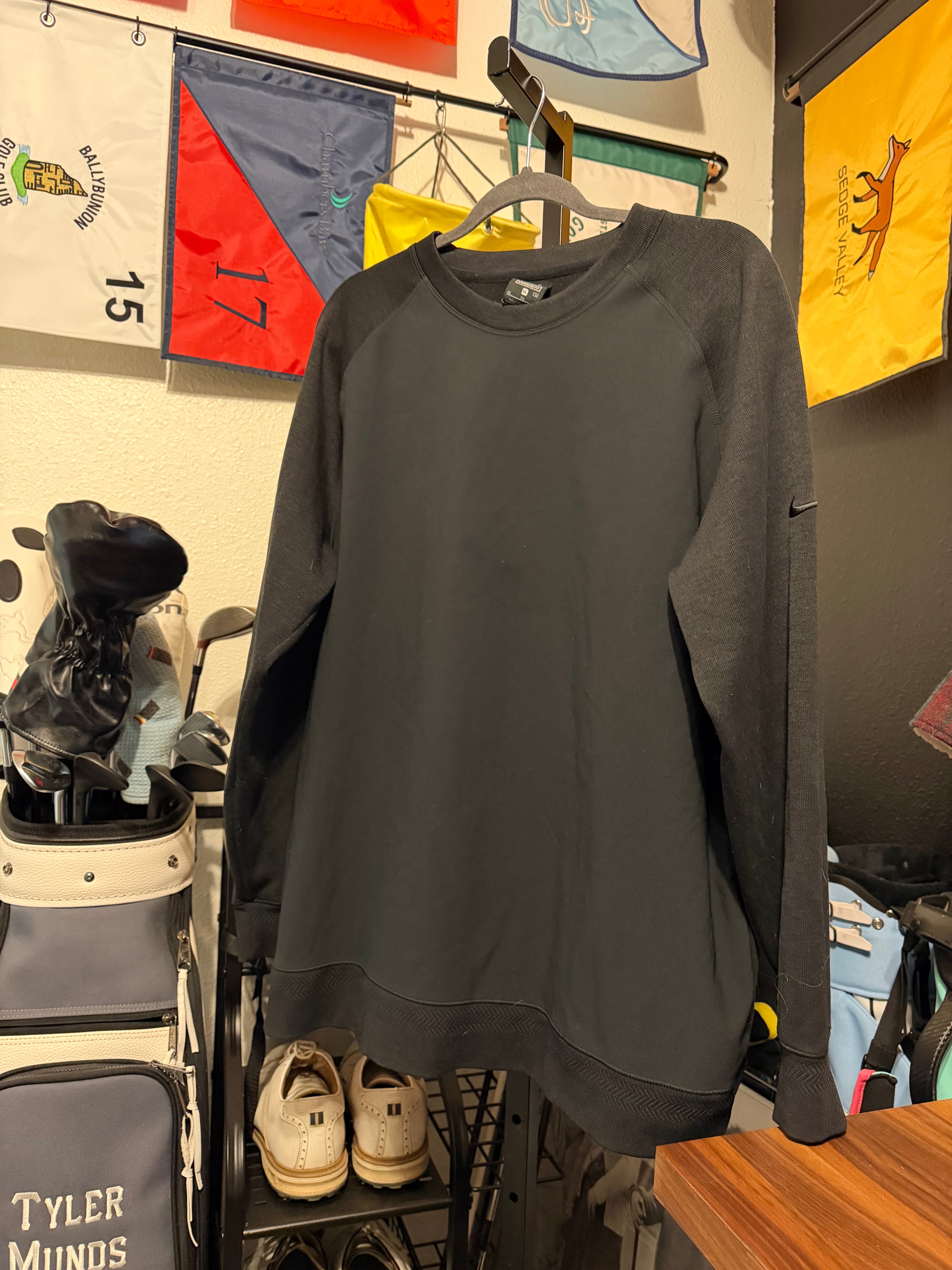 Nike Black Crew Neck Dri-Fit Sweater - XL
