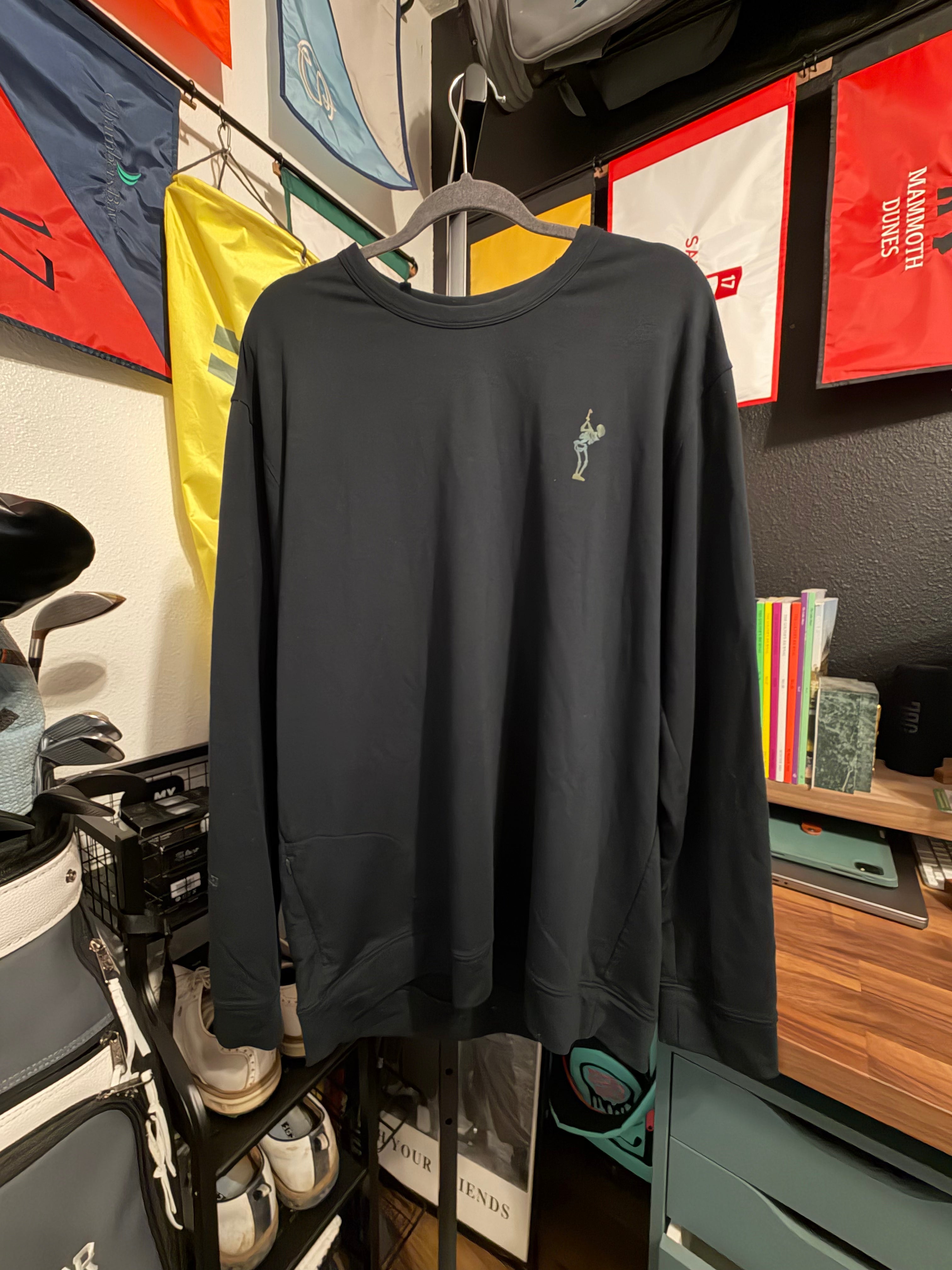 True Linkswear Black Dead Golfer Crew Neck Sweater - XL
