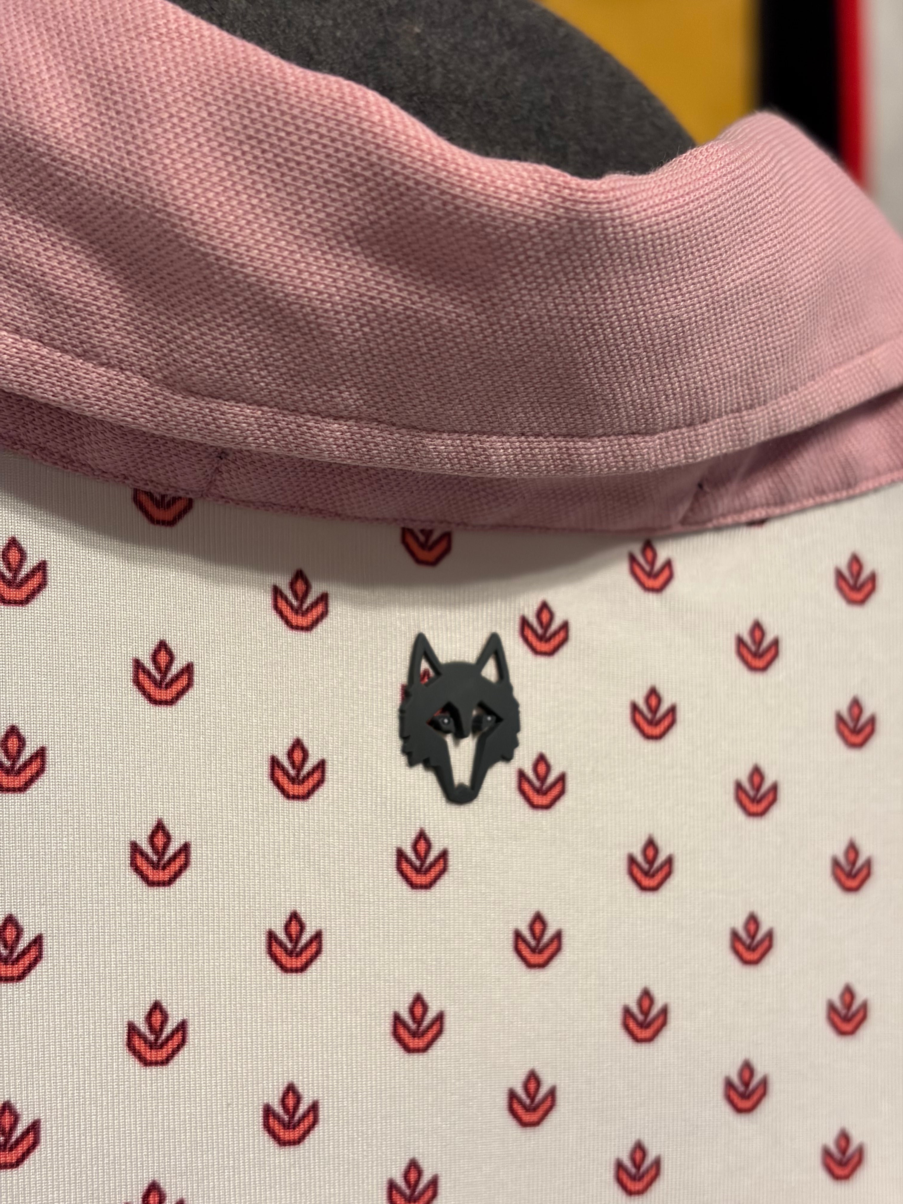 Greyson White & Pink/Maroon Patterned Polo - Large